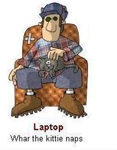 Funny picture of computer for country folk