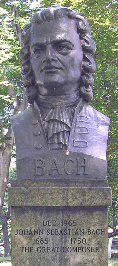 Statue of Johann Sebastian Bach in the German Cultural Gardens in Cleveland