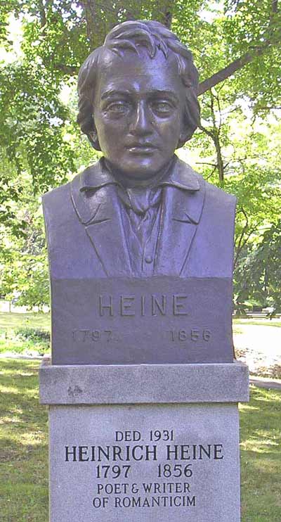 Statue of Heinrich Heine in the German Cultural Garden in Cleveland