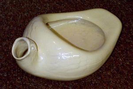 bedpan shaped like bird