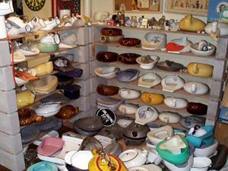 Shelves of bedpans