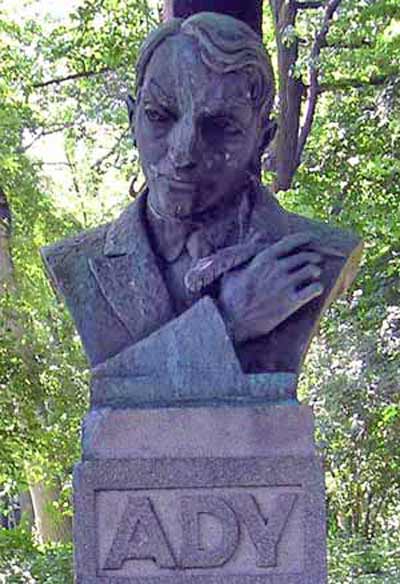 Endre Ady statue in Cleveland Hungarian Cultural Gardens