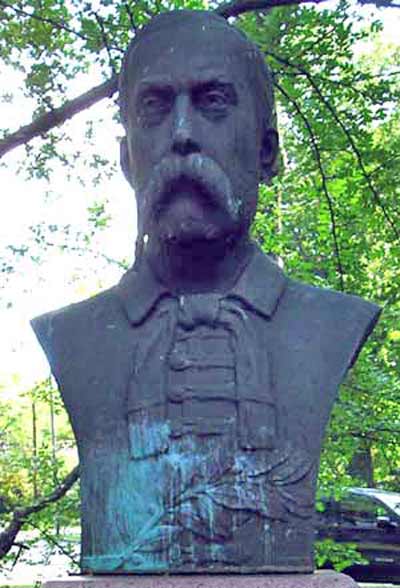 Imre Madach statue in Cleveland Hungarian Cultural Gardens