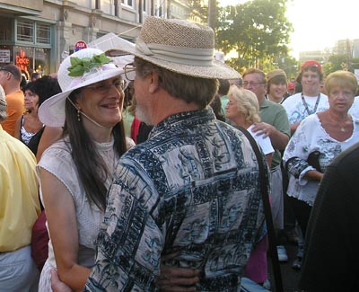 Couple dancing at the Feast of Assumption