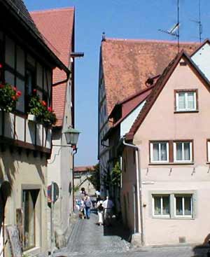 Narrow street in Rothenburg