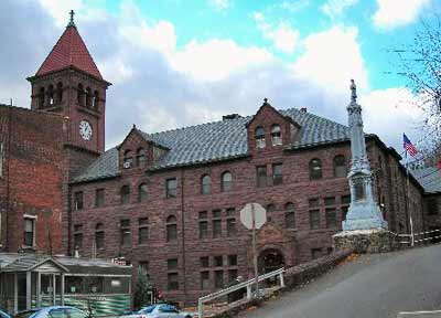 Carbon County Courthouse and clock tower