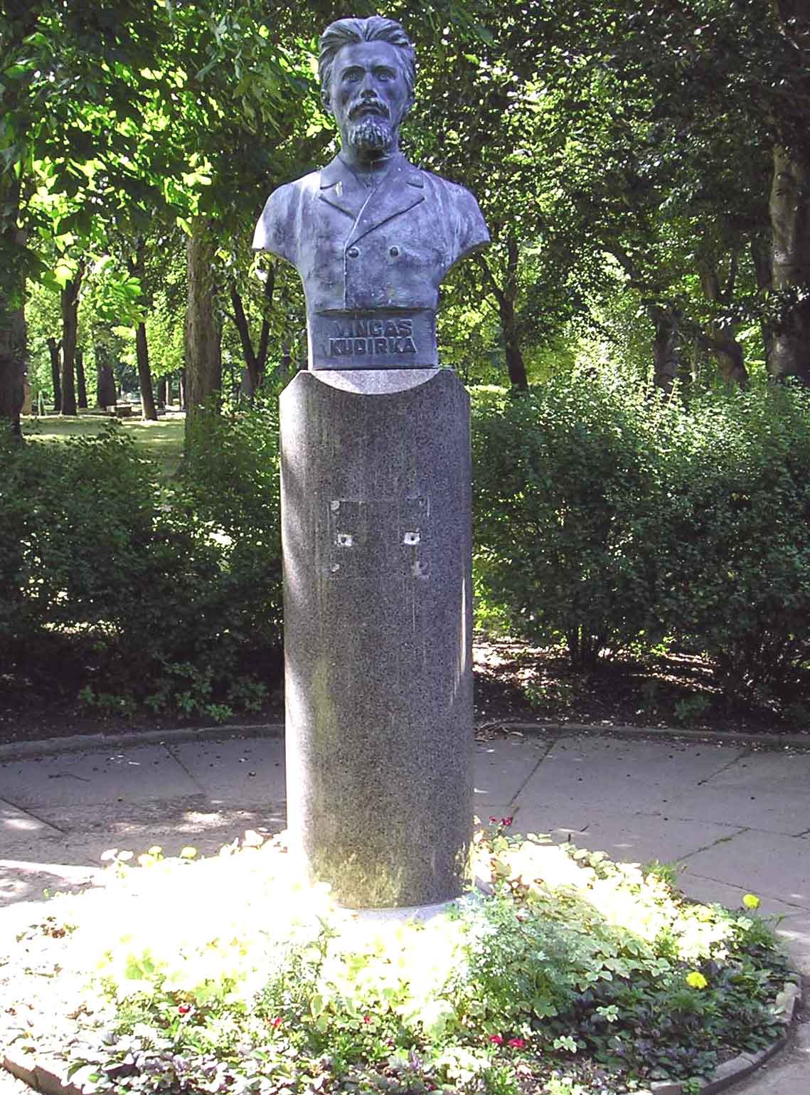 Statue of Lithuanian Poet Vincas Kudirka in the Lithuanian Cultural Garden