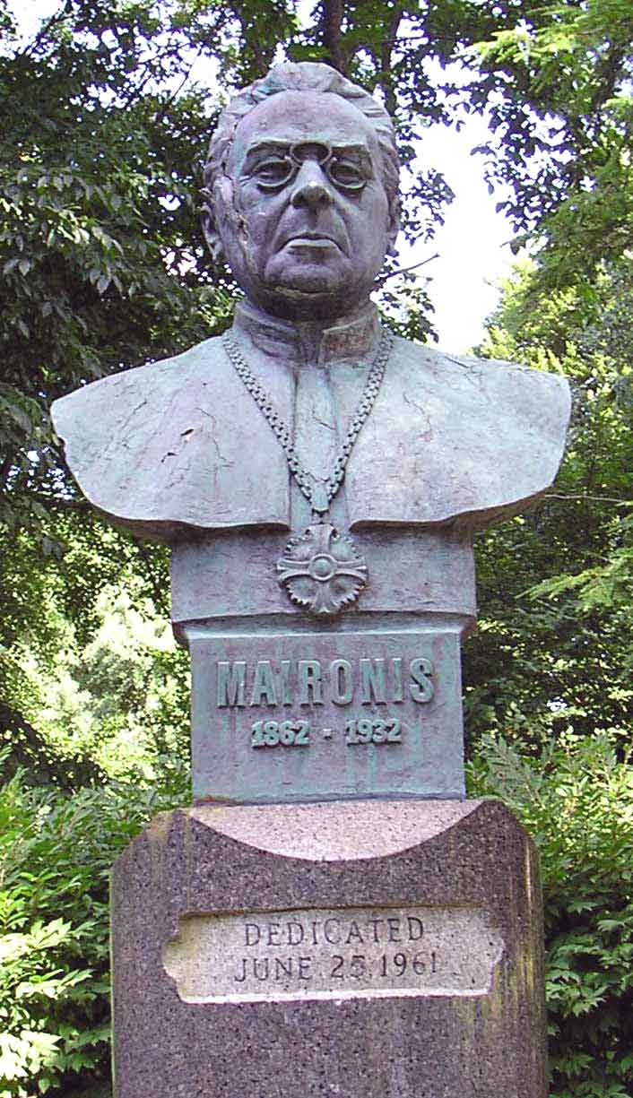 Statue of Lithuanian Poet Maciulis Maironis in the Lithuanian Cultural Garden