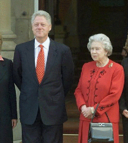 Queen Elizabeth with Bill Clinton
