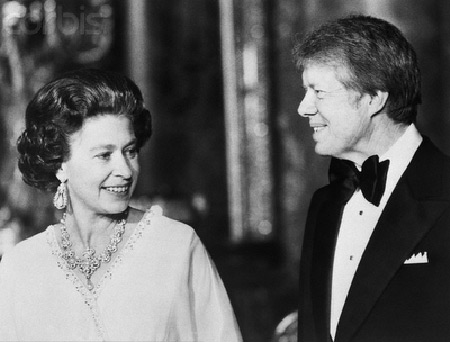 Queen Elizabeth with Jimmy Carter