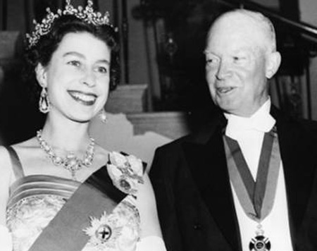 Queen Elizabeth with Dwight Eisenhower