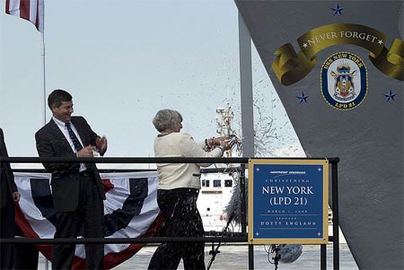 Christening of USS New York on March 1, 2008