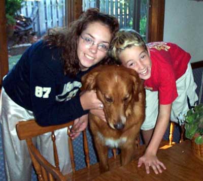 Golden Retriever Buddy with Miller family