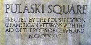Pulaski Square plaque