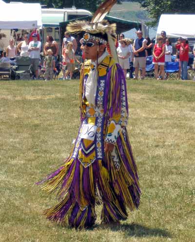 Native American Indians in regalia at Cleveland Powwow