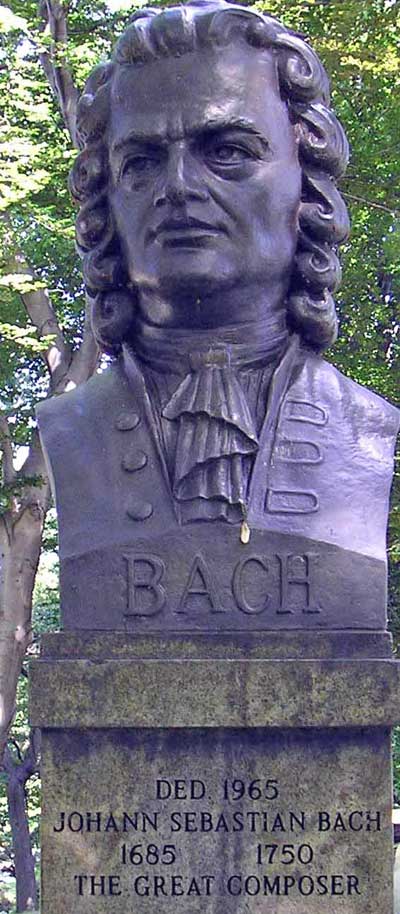 Statue of Bach in Cleveland German Cultural Gardens