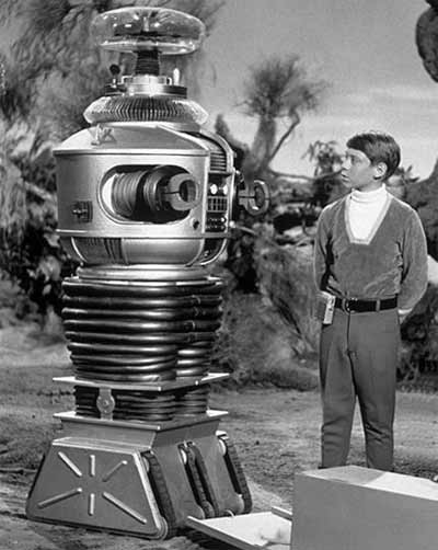 Will Robinson (actor Billy Mumy) and the Robot from Lost in Space