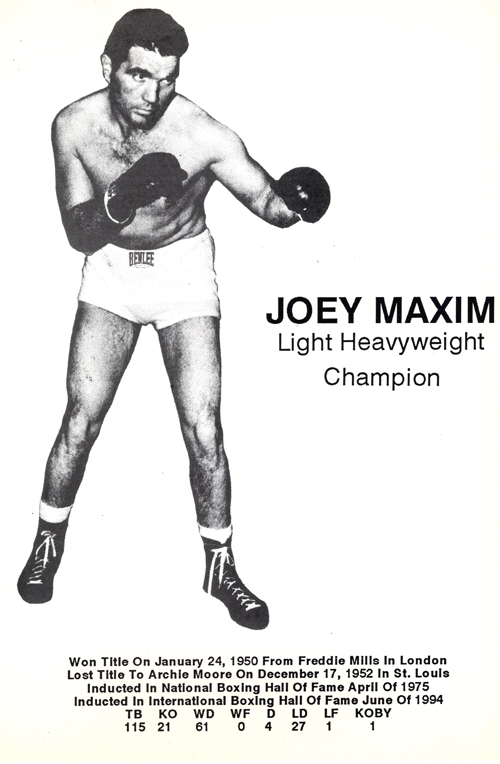 Joey Maxim championship stats