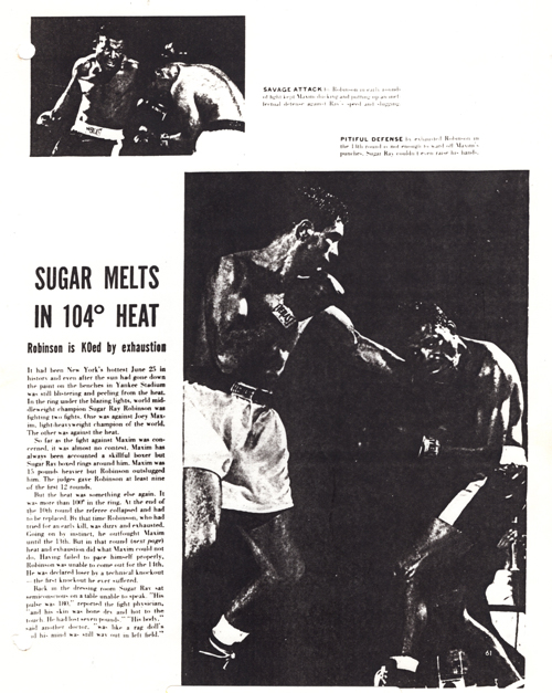 Joey Maxim vs. Sugar Ray Robinson 