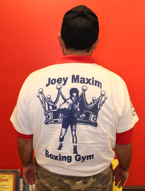 Tom Berardinelli wearing Joey Maxim gym shirt