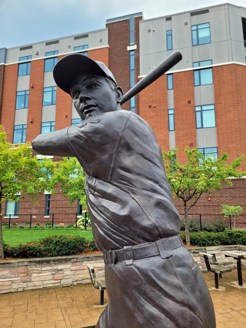 Rocky Colavito statue in Cleveland's Little Italy