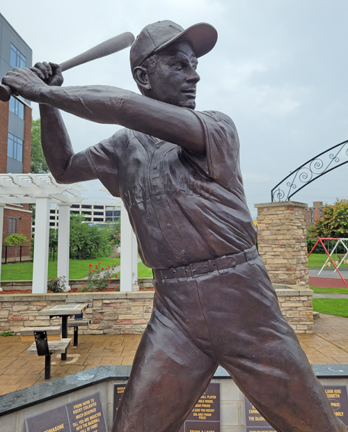 Rocky Colavito statue in Cleveland's Little Italy