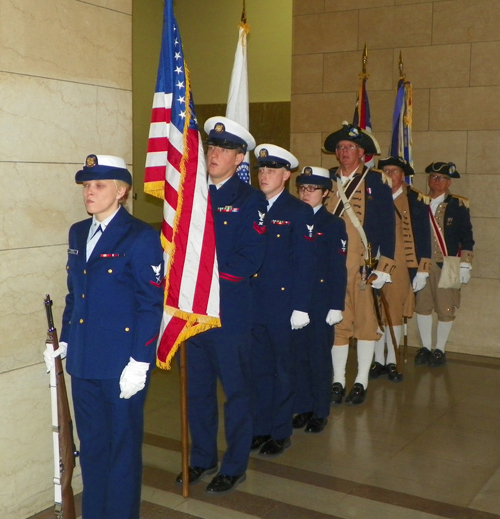 Color Guard at City Hall for Veterans Day
