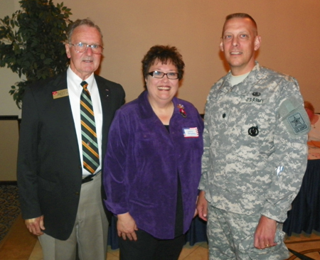 Bill Willoughby, Lucy Stickan and Lt. Colonel David Barlet