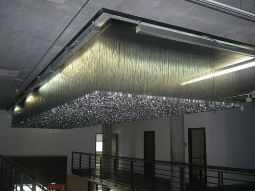 Dogs tags on ceiling