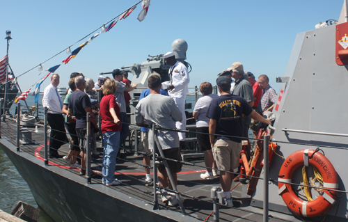 On ship demo at Navy Week Cleveland
