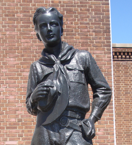 Boy Scout statue in Cleveland Ohio