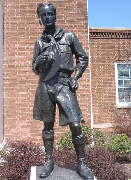 Boy Scout statue in Cleveland Ohio