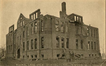 Collinwood Lakeview School Fire 1908 ruins