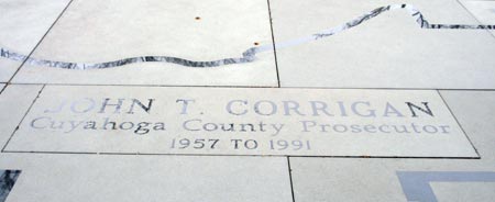 Cuyahoga County Prosecutor John T. Corrigan statue photo by Dan Hanson