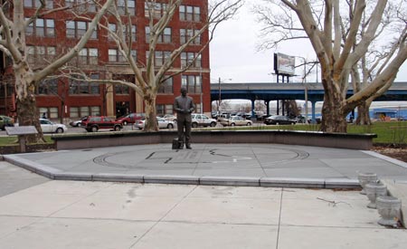 Cuyahoga County Prosecutor John T. Corrigan statue photo by Dan Hanson