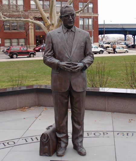 Cuyahoga County Prosecutor John T. Corrigan statue photo by Dan Hanson