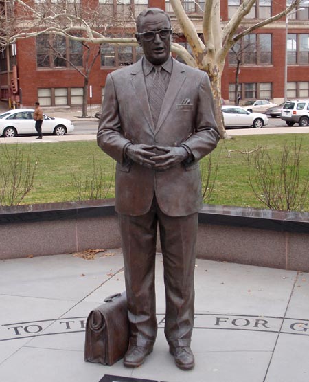 Cuyahoga County Prosecutor John T. Corrigan statue photo by Dan Hanson