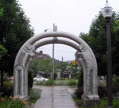 Coventry Road arch in Cleveland Heights