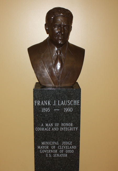 Frank J Lausche bust at St Mary Slovenian Church in Collinwood Cleveland