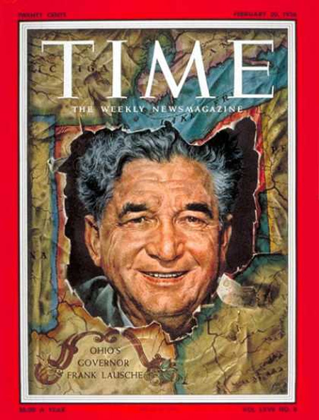 Frank J Lausche on Time Magazine cover