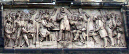 Bas relief at President Garfield monument in Cleveland Ohio