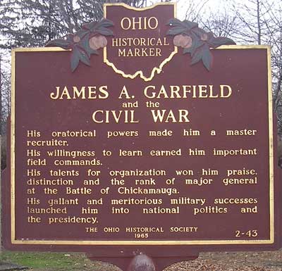 Ohio Historical Marker - James A Garfield
