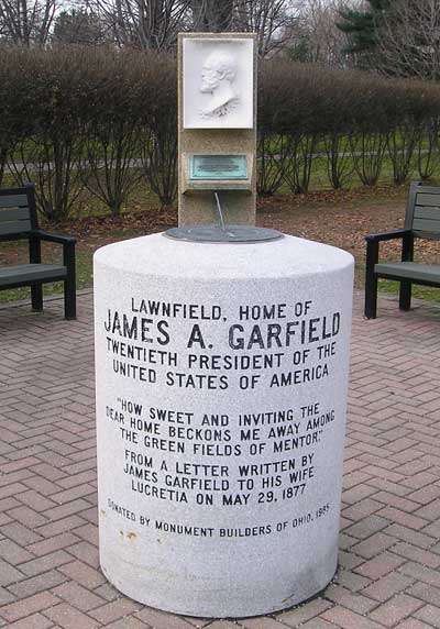 James Garfield Lawnfield monument