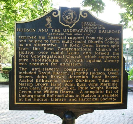 Underground Railroad in Hudson Ohio