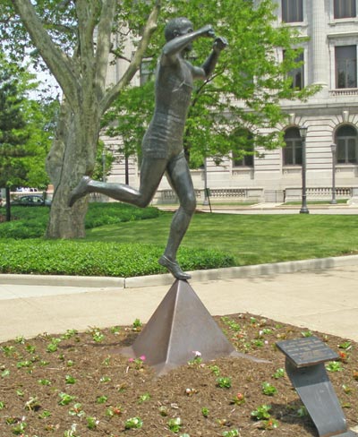 Jesse Owens statue in Cleveland Ohio