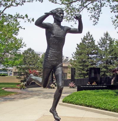 Jesse Owens statue in Cleveland Ohio