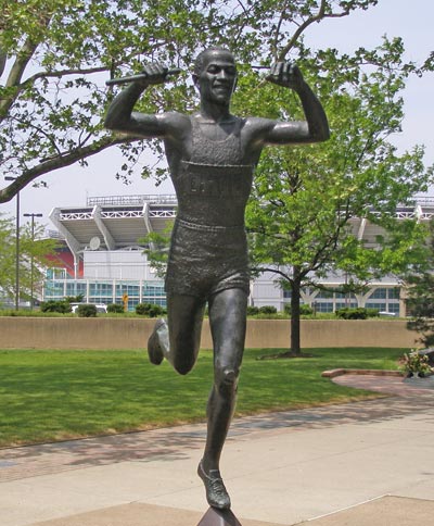 Jesse Owens statue in Cleveland, Ohio