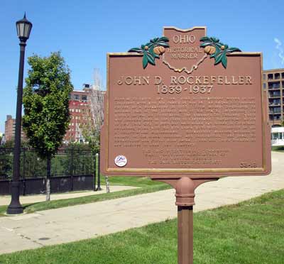 John D. Rockefeller Ohio Historical Marker in Cleveland