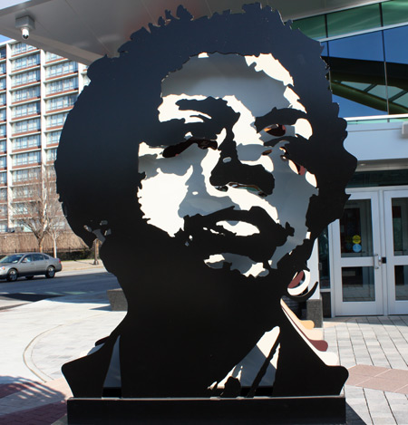 Stephanie Tubbs Jones sculpture at RTA station in Cleveland