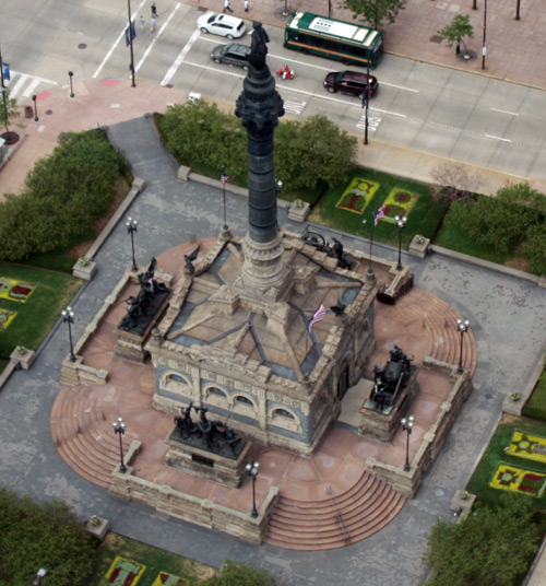 Soldiers and Sailors Monument - - Photo by Dan Hanson from Cleveland's Terminal Tower Observation Deck